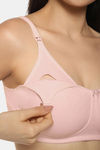Amante Double Layered Non Wired Full Maternity / Nursing Bra - Blush Pink — thumbnail 7